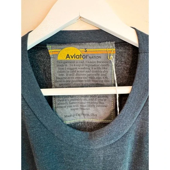 Aviator nation rugby stitch cropped sweatshirt, Size S, Excellent condition - Picture 7 of 10